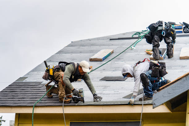 Professional Gutter Installation technician working in Wayne, OK